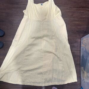 Old Navy Strapless Light Yellow Dress